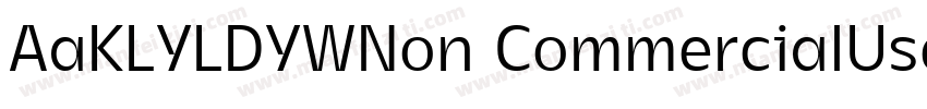 AaKLYLDYWNon CommercialUse字体转换